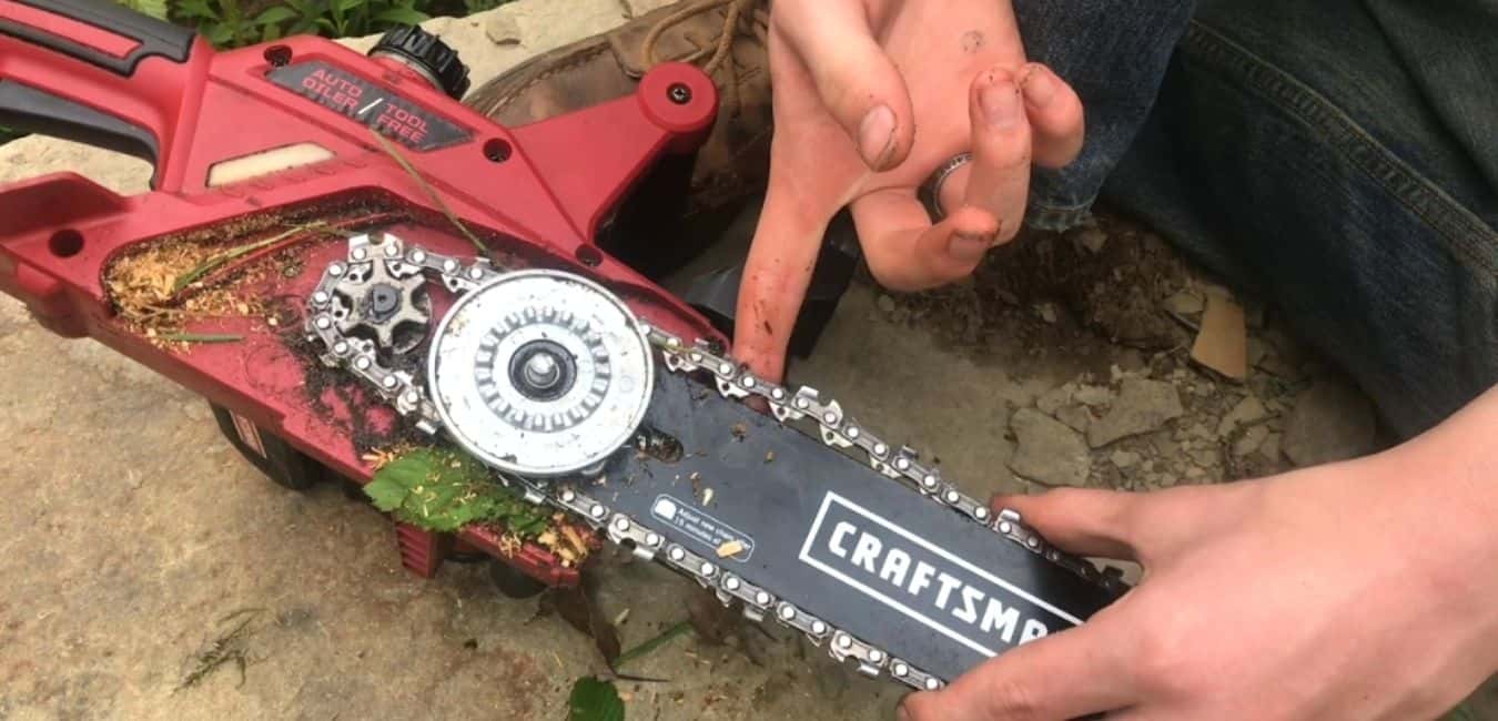 How to put a chain on a craftsman's chainsaw