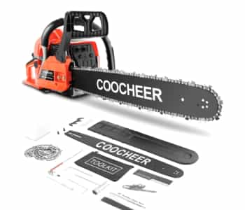 COOCHEER Chainsaw 62CC 20 Inch Powerful Gas Chainsaw