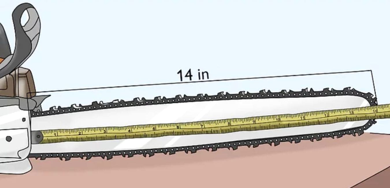 How to measure a chainsaw chain using the right tools